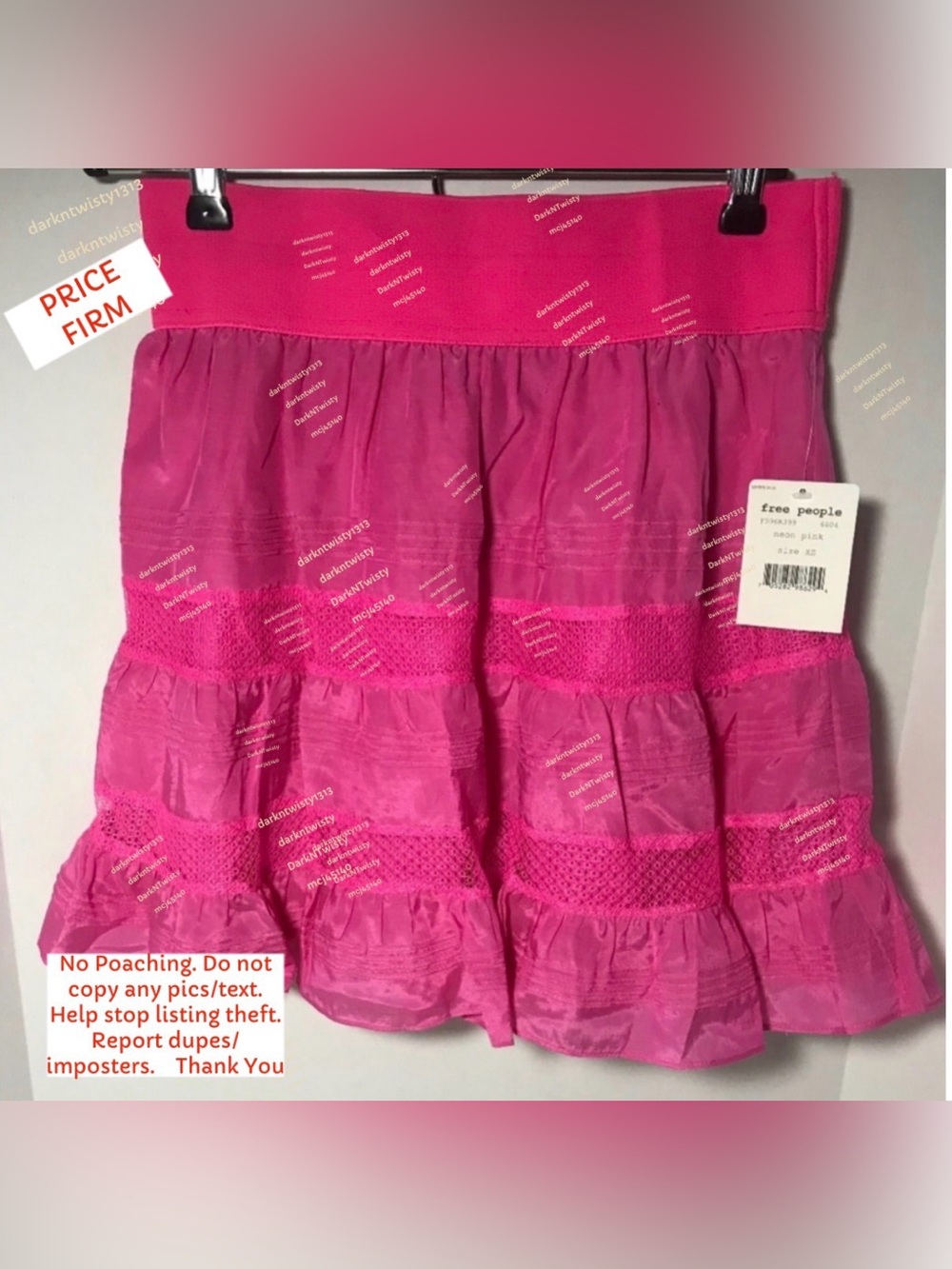 BNWT Free People Pink Miniskirt XS PRICE FIRM NO BUNDLE DISCOUNTS NO OFFERS